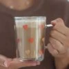 Slim Double Wall Glass Mug – Colourful Hearts
