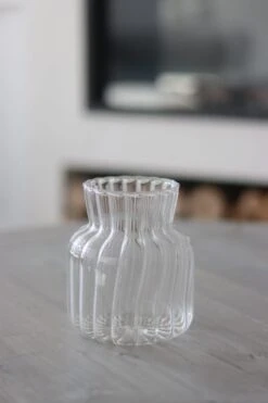 Small Glass Vase – Ribbed -Pretty Little Home 1IMG 6146 2