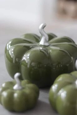 Ceramic Pumpkin Autumnal Green – Large -Pretty Little Home 1IMG 6279 2