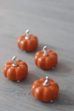 Ceramic Pumpkin Autumnal Orange – Tiny 4PC -Pretty Little Home 1IMG 6404 2