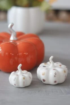 Ceramic Pumpkin Autumnal Orange – Large -Pretty Little Home 1IMG 6427 2