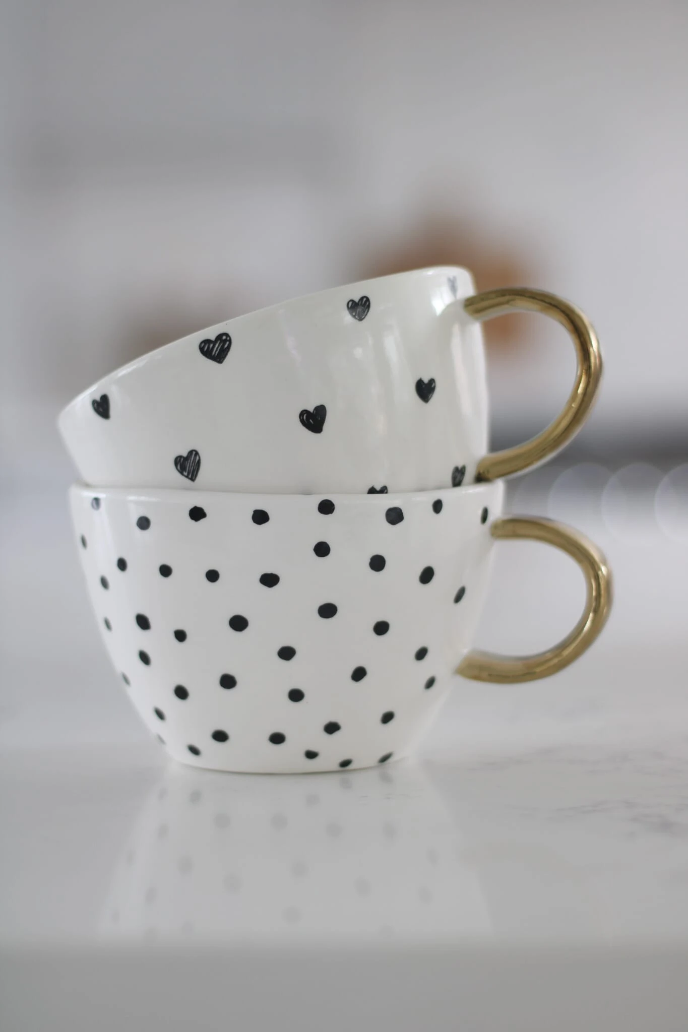 Irregular Ceramic Mug – Black Hearts 1 Irregular Ceramic Mug – Black Hearts
