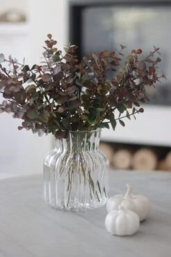 Small Glass Vase – Ribbed