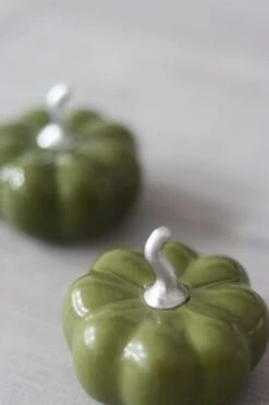 Ceramic Pumpkin Autumnal Green – Small 2PC -Pretty Little Home 2IMG 6308 2