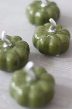 Ceramic Pumpkin Autumnal Green – Tiny 4PC -Pretty Little Home 2IMG 6315 2