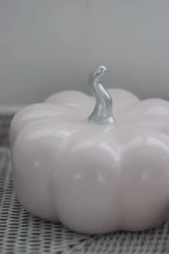 Ceramic Pumpkin Light Pink/Silver – Large -Pretty Little Home 2IMG 6333 2