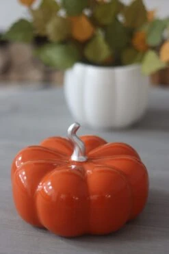 Ceramic Pumpkin Autumnal Orange – Large -Pretty Little Home 2IMG 6424 2