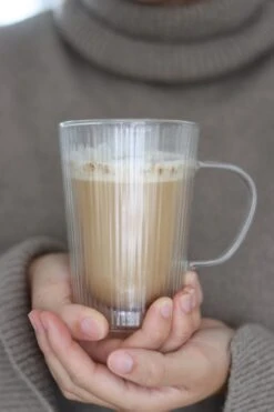 Double Wall Glass Latte Mug – Fluted -Pretty Little Home 2IMG 6627 2