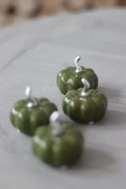 Ceramic Pumpkin Autumnal Green – Tiny 4PC