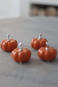 Ceramic Pumpkin Autumnal Orange – Tiny 4PC -Pretty Little Home 4IMG 6410 2