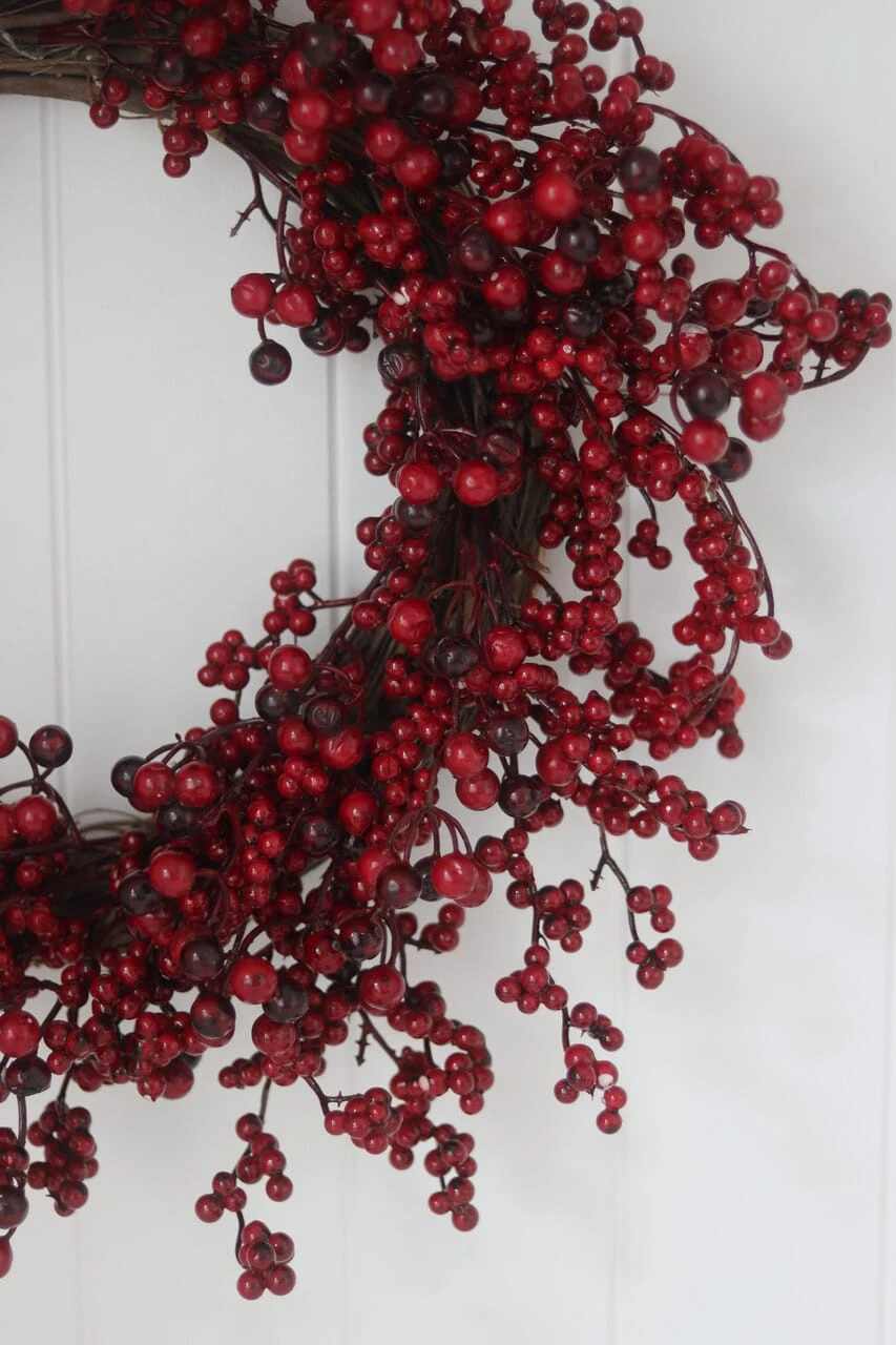 Faux Red Winter Berries Wreath 4 Faux Red Winter Berries Wreath - Image 4