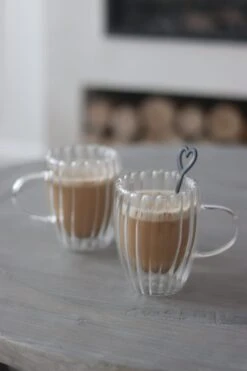 Double Wall Glass Mugs – Bubble Set Of 2