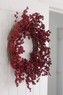 Faux Red Winter Berries Wreath 6 Faux Red Winter Berries Wreath -Pretty Little Home 5IMG 6751 2