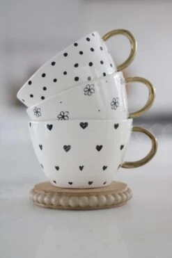 Irregular Ceramic Mug – Black Hearts 6 Irregular Ceramic Mug – Black Hearts -Pretty Little Home 8IMG 8145