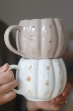 Large Pumpkin Mug – White AutumnArt 2 -Pretty Little Home IMG 0055 2 1