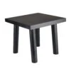 Square Wooden Stool – Round Legs/Black
