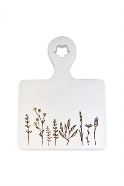 Engraved Flower Square Chopping Board – Small White -Pretty Little Home IMG 0123
