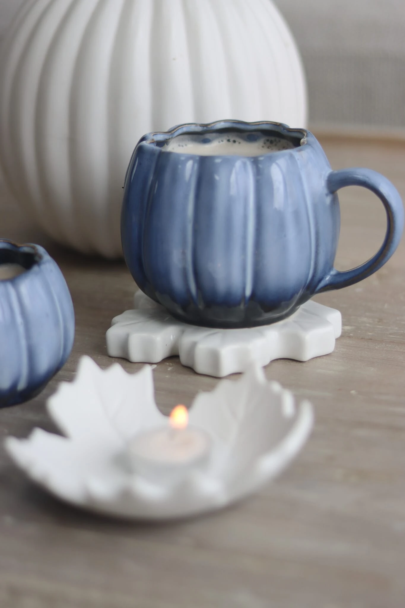 Large Pumpkin Mug – Ombre Blue 1 Large Pumpkin Mug – Ombre Blue
