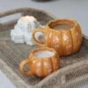 Mini Pumpkin Mug – Ochre Floral Art 3