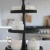3 Tiered Cake Stand – Beaded Black