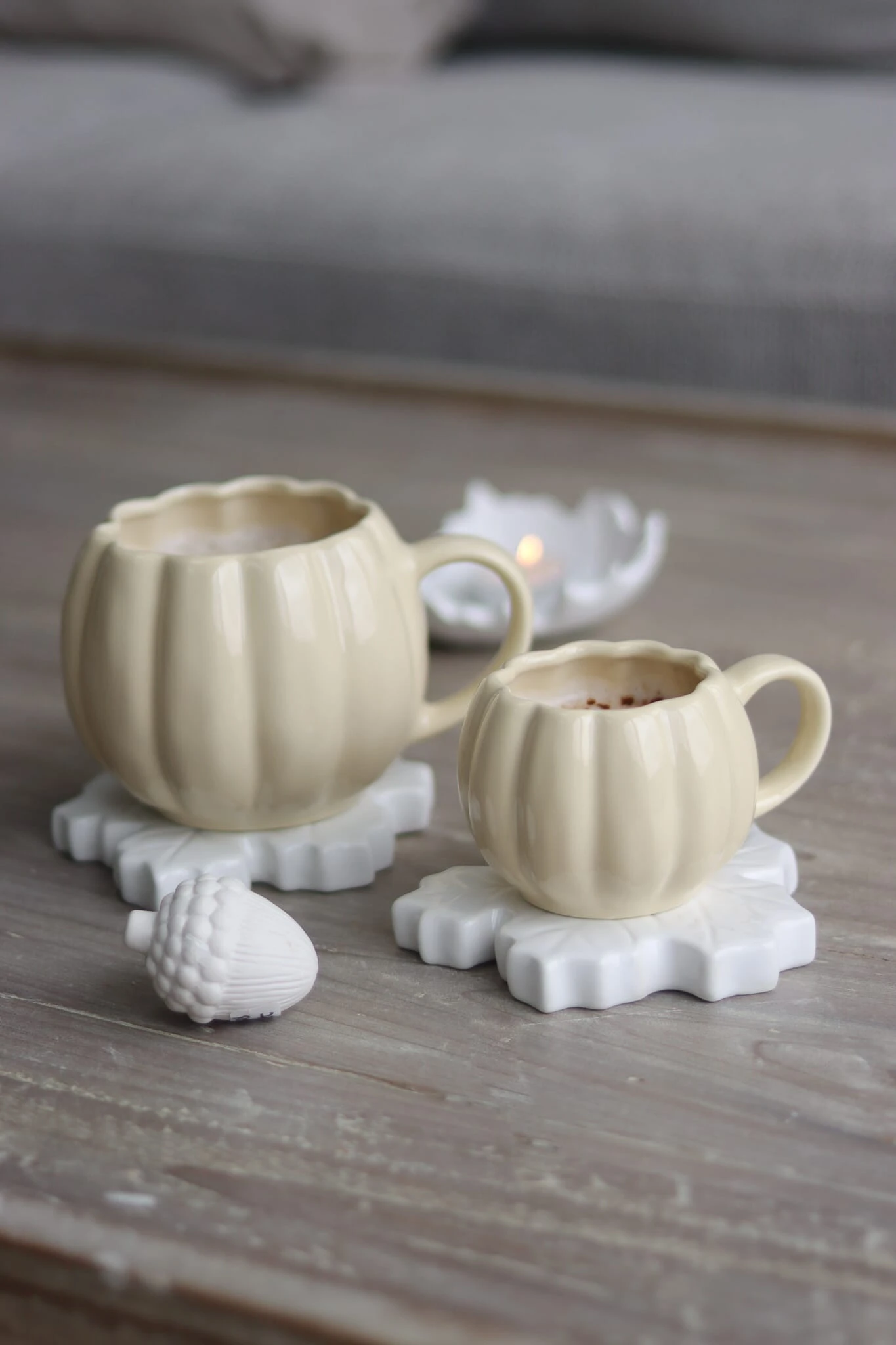 Large Pumpkin Mug – Beige 4 Large Pumpkin Mug – Beige - Image 4