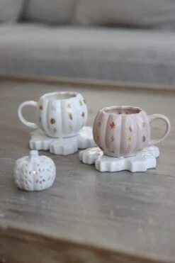 Mini Pumpkin Mug – White Autumn Art -Pretty Little Home IMG 0372 2 1