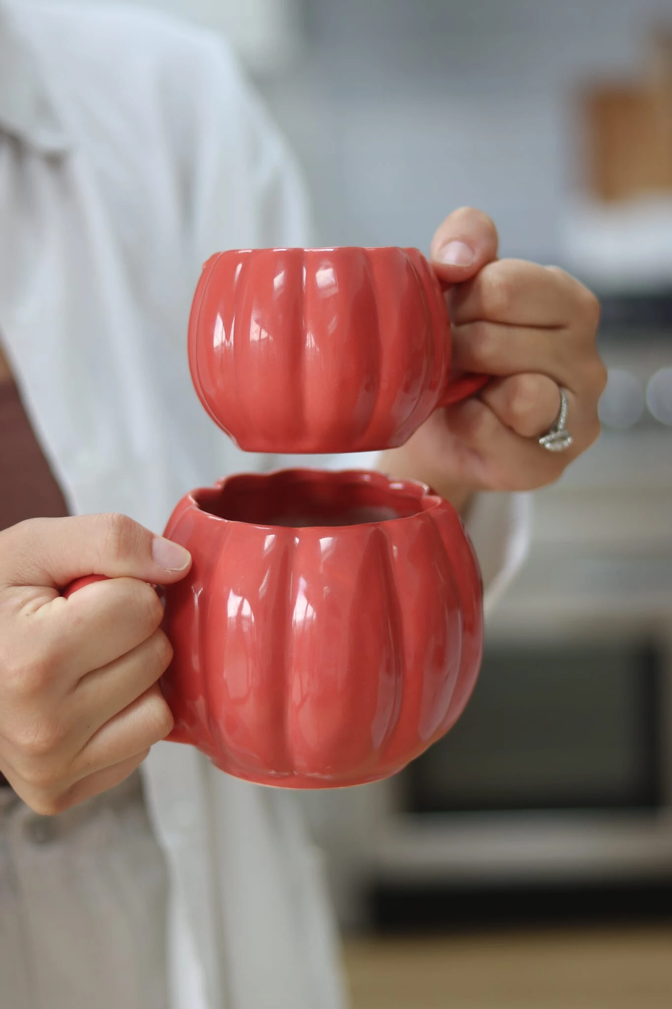 Mini Pumpkin Mug – Apricot 2 Mini Pumpkin Mug – Apricot - Image 2