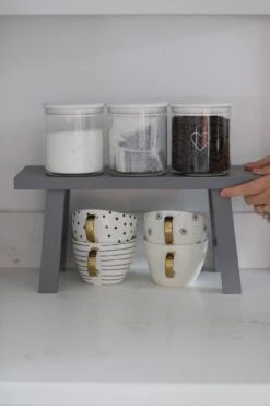 Solid Pine Wooden Stool – Grey