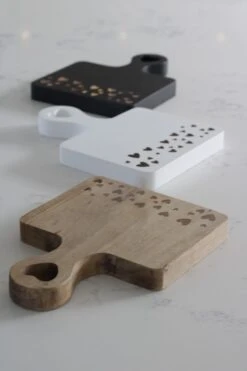 Engraved Heart Square Wooden Coaster – Small Black