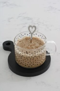 Round Wooden Coaster – Small Black