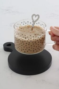 Round Wooden Coaster – Small Black -Pretty Little Home IMG 0463