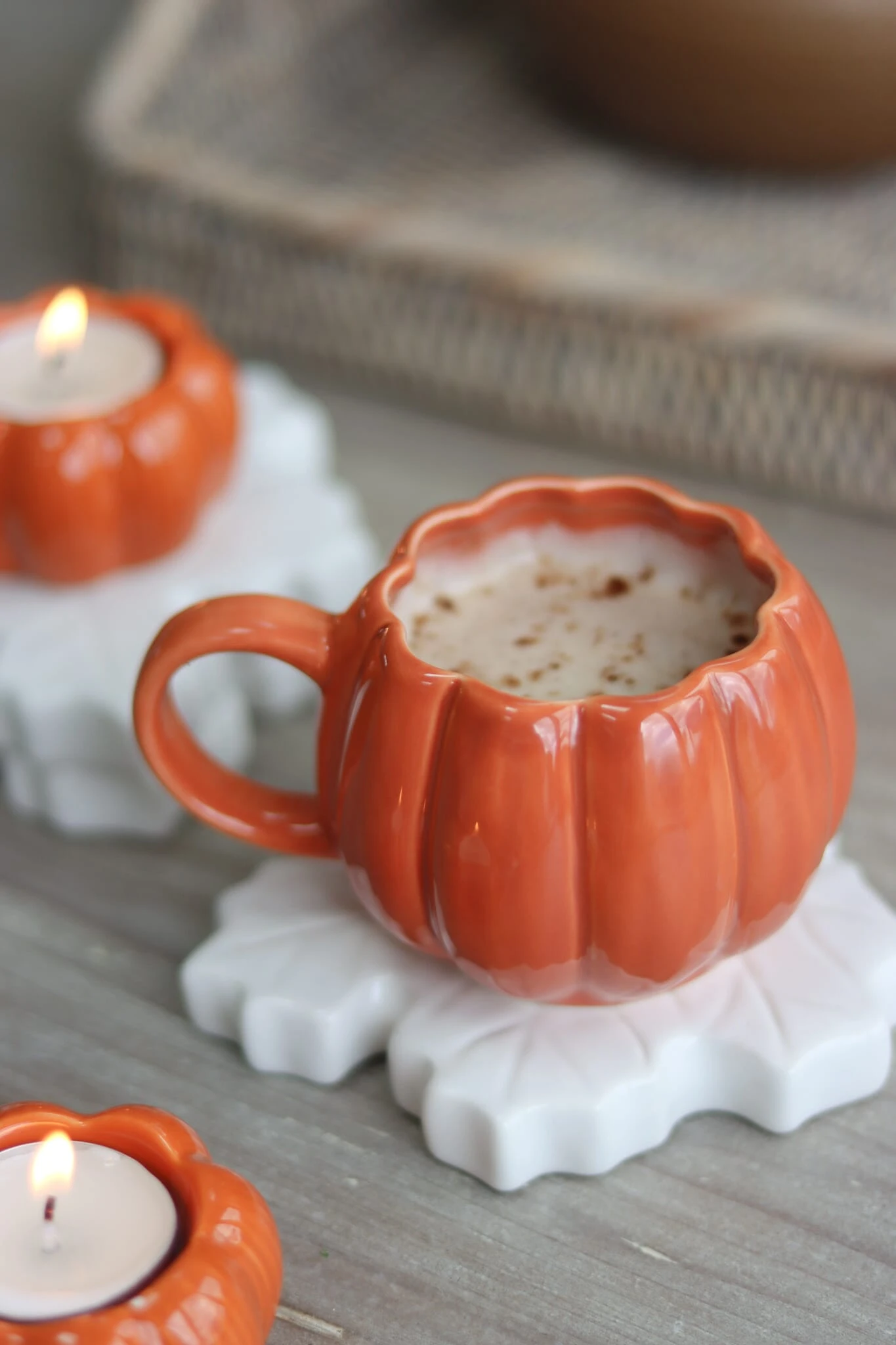 Mini Pumpkin Mug – Autumnal Orange 2 Mini Pumpkin Mug – Autumnal Orange - Image 2