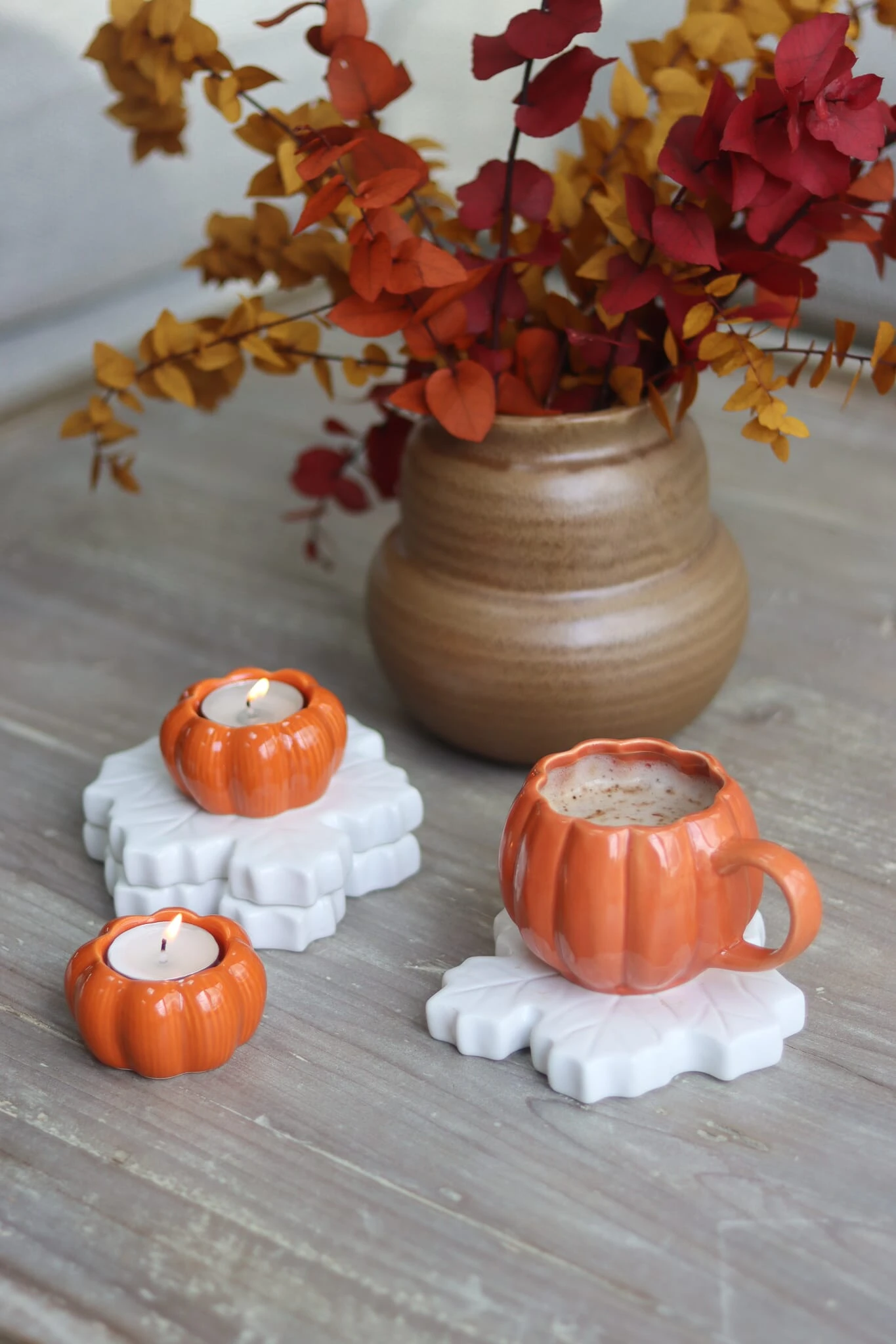Mini Pumpkin Mug – Autumnal Orange 1 Mini Pumpkin Mug – Autumnal Orange