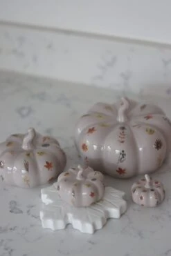 Ceramic Pumpkin Family – Autumn Floral -Pretty Little Home IMG 0668 2