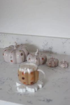 Ceramic Pumpkin Autumn Floral – Tiny 4PC -Pretty Little Home IMG 0675 2 2
