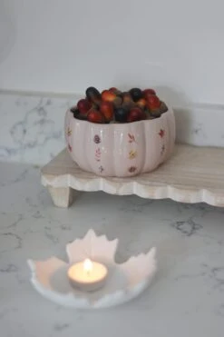 Ceramic Pumpkin Bowl – Autumn Floral -Pretty Little Home IMG 0710