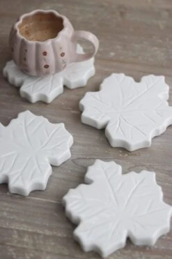 Ceramic Leaf Coasters – Set Of 4 -Pretty Little Home IMG 0802