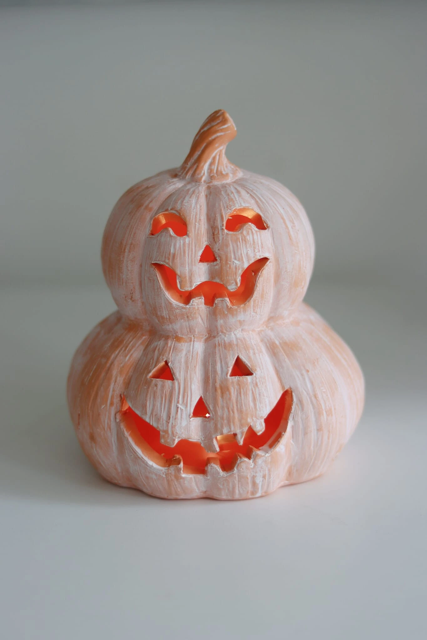 Stacked LED Terracotta Pumpkins 2 Stacked LED Terracotta Pumpkins - Image 2