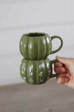 Mini Pumpkin Mug – Autumnal Green -Pretty Little Home IMG 0924 2
