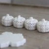 Set Of 4 Tiny LED Ceramic Pumpkins