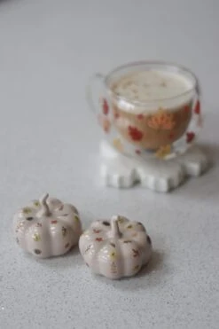 Ceramic Pumpkin Autumn Floral – Small 2PC -Pretty Little Home IMG 1013 2