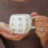 Mini Pumpkin Mug – White Autumn Art