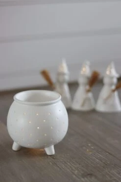 LED Ceramic Cauldron