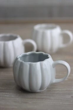 Mini Pumpkin Mug – Light Grey