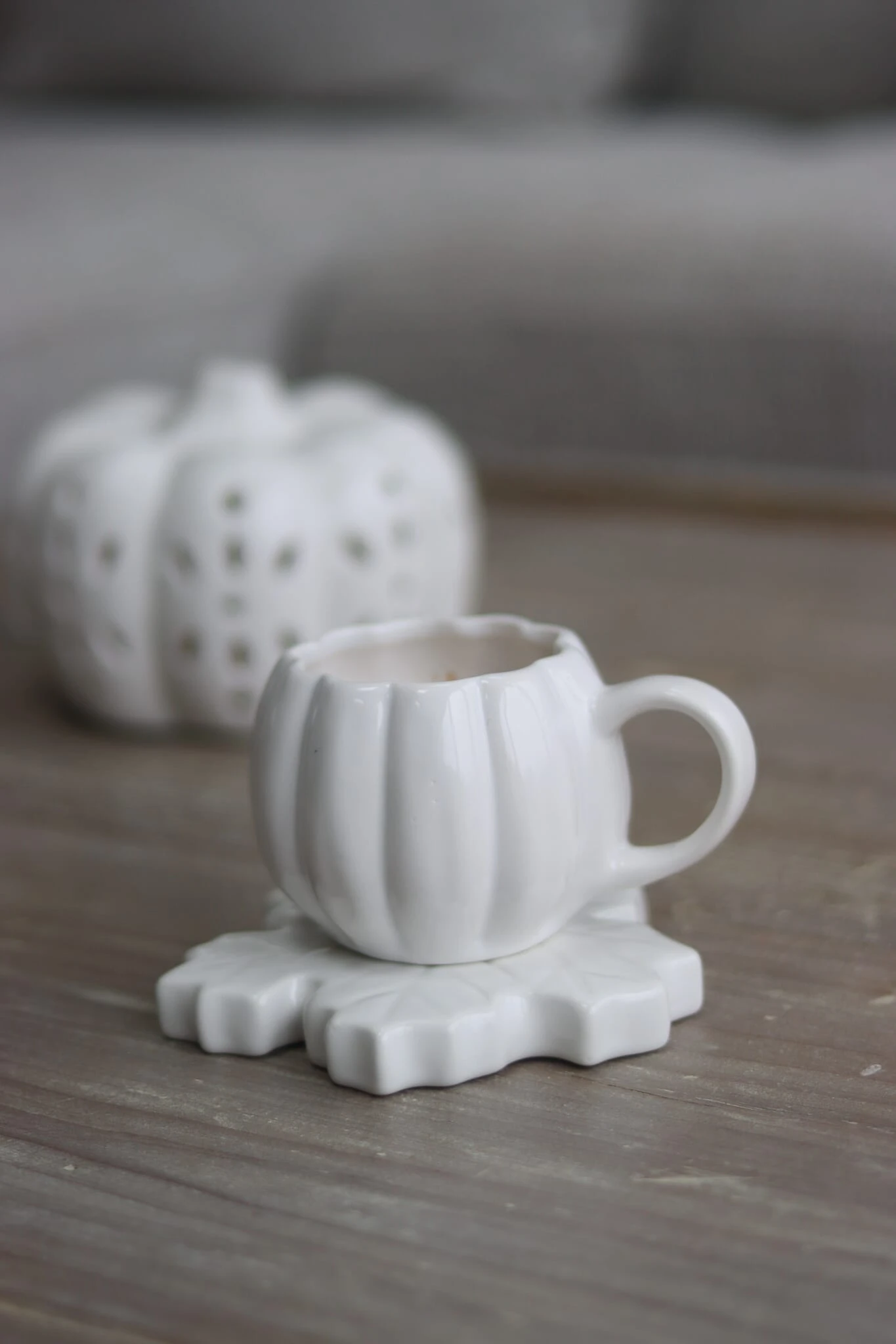 Mini Pumpkin Mug – White 3 Mini Pumpkin Mug – White - Image 3