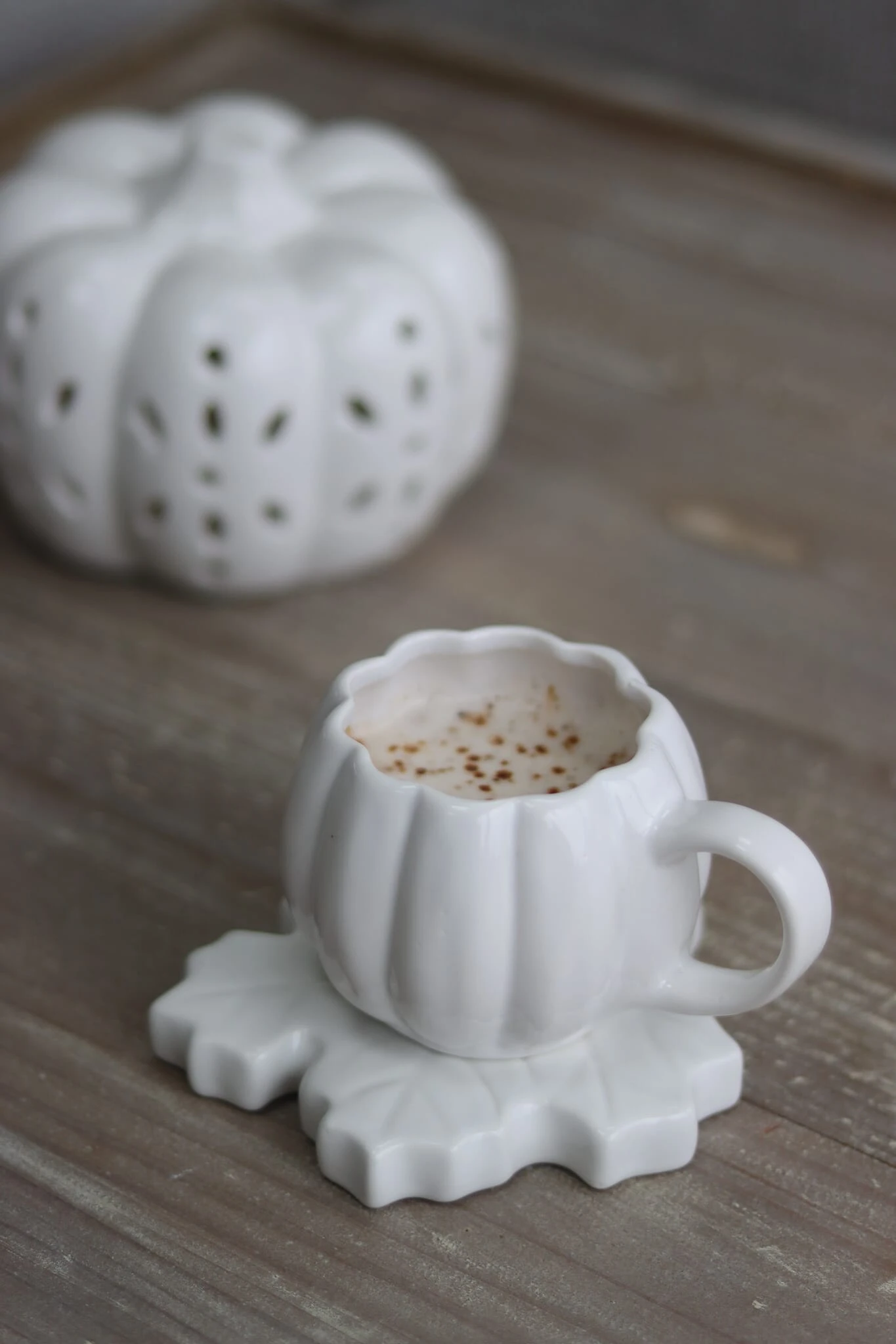 Mini Pumpkin Mug – White 2 Mini Pumpkin Mug – White - Image 2