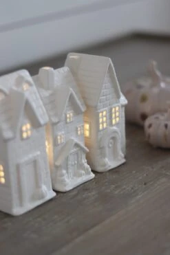 Large LED Ceramic House – Autumn 3Pc -Pretty Little Home IMG 1071 2