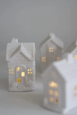 LED Small Ceramic Houses – Autumn 4pc -Pretty Little Home IMG 1142 2