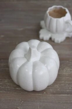 Round Speckled Ceramic Pumpkin – Large -Pretty Little Home IMG 1180 2