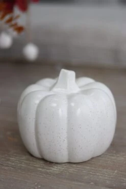 Round Speckled Ceramic Pumpkin – Large
